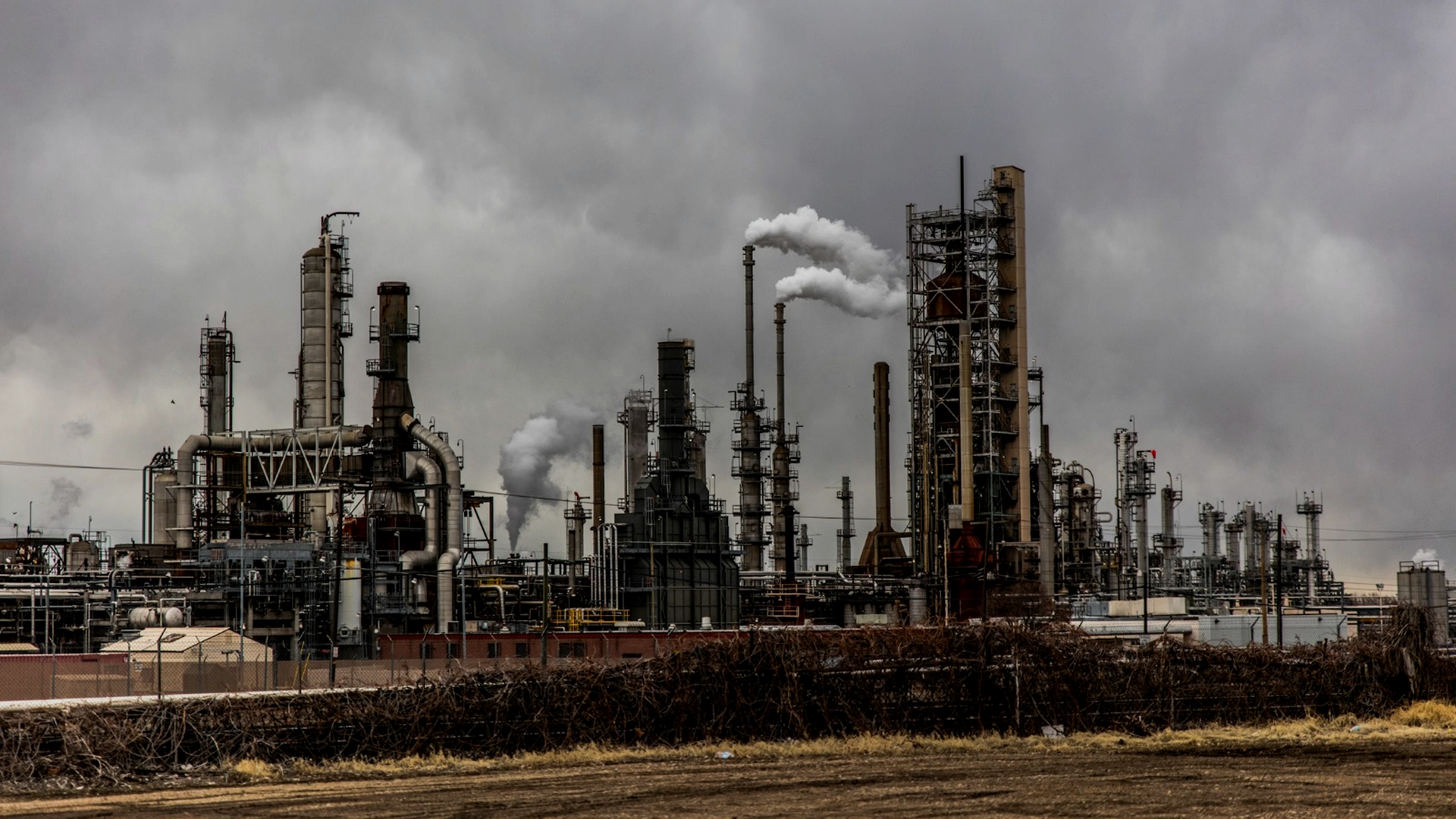 Industrial oil and gas facility